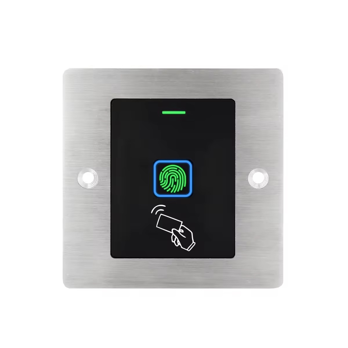 Concealed installation Square Metal Fingerprint Access Control Support RFID Card Reader Function